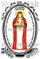 St Mary Magdalene Easter Eggs & Reformability 4"x6" Set of 6 Linen Postcards