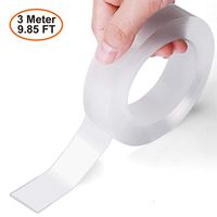 Multipurpose Double Sided Mounting Tape - Washable Traceless Clear Adhesive Tape - Household & Industrial Gel Tape (9.85 FT)