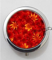 BlackKey Maple Leaf Pattern 3-Compartment Decorative Pocket Gift Box Case Organizer for Pill, Color 1 -875