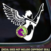 The Gorilla Farm Wings Springboard Diver Female Diving Board Decal Vinyl Bumper Sticker Laptop Window Car Trailer Wall Sign White