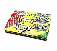 Juicy Jay's Banana flavored rolling papers 1 1/4 Size 3 Packs Booklets 32 ea NEW