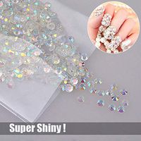 New 1000 Super Shiny Nail Art Flatback Crystal AB Resin Round Rhinestone Beads 3mm