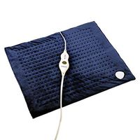 MIBEST XXXL Heating Pad with Fast-Heating Technology - 3 Temperature Settings Heat Pad with LED Indicators - XXX Large Charcoal Navy Pad (20” x 24”)