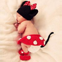Towall 1 Set Vivid Lovely Hat+Skirt+Shoes Crochet Knit Photo Prop Costume For Girl Infant Baby