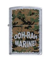 Zippo USMC Ooh Rah Marine Street Chrome Pocket Lighter