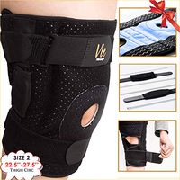 Hinged Knee Brace Plus Size - Newly Engineered Knee Braces with Enhancement on Flexibility, Extra Supportive, Non-Slip and Non Bulky - (Size 2, Black)