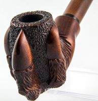 Royal wooden collection New Handcarved pear Tobacco Smoking Pipe (Cooling+9mm) | Pipes - 7.1'' (18cm)