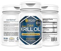Premium Antarctic Krill Oil: 1000mg Capsules With 1.5mg of Potent Antioxidant Astaxanthin. For Optimal Cardiovascular Function, Brain Health & Immunity. Highly Bioavailable No Trace Metals.60 Softgels