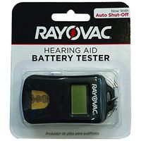 RAYOVAC Advanced Hearing Aid Battery Tester - Universal Size - Keychain Attachment - Easy Use - Compact - Travel Ready + Battery Holder