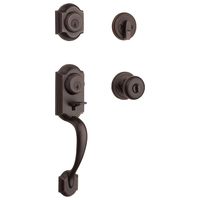 Kwikset Montara Single Cylinder Handleset w/Juno Knob  featuring SmartKey in Venetian Bronze