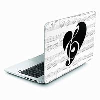 Skinit Decal Laptop Skin for Envy TouchSmart 15.6in - Originally Designed BW Musical Notes Design