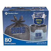 Member's Mark Drum Liner 55 Gallon Simple Tie Trash Bags 5 Pack (80 ct.)