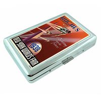 World's Fair Vintage Poster New York S5 Silver Cigarette Case Metal Wallet Id Holder 4" X 2.75" RFID Protection