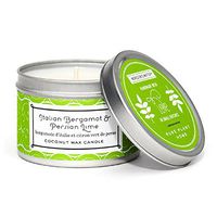 PURE PLANT HOME Coconut Wax Small Silver Tin Italian Bergamot & Persian Lime, 3 OZ