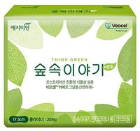 [YEJIMIIN] Sanitary Pads VEOCEL, Organic Material from Eucalyptus, Eco-Friendly Vegetable Fiber with Wings (Liner Long 6.9inch, 20 Counts per 1 Pack) (60) VEOCEL Liner Long*3
