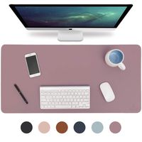 Knodel Desk Pad, Office Desk Mat, 31.5" x 15.7" PU Leather Desk Blotter, Laptop Desk Mat, Waterproof Desk Writing Pad for Office and Home, Dual-Sided (Purple)