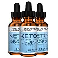 Create Your Shape Keto Diet Drops Best Seller - 3 Count Lose Weight – Fat Burner – African Mango – Amino Acids – Appetite Suppressant – Lose Belly Fat - Made in The USA