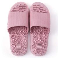 Acupressure Massage Slippers Therapeutic Reflexology Sandals for Foot Acupoint Massage Shiatsu Arch Pain Relief Non-Slip Massage Shoes for Bath Shower (Pink)