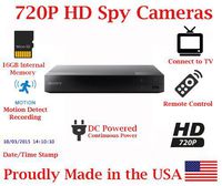 SecureGuard Blu-Ray Player 720P Spy Camera SD Card DVR Self Recording Spy Nanny Camera