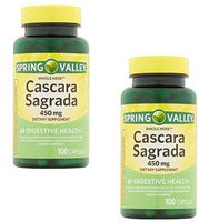 Pack of 2 - Spring Valley Whole Herb Cascara Sagrada Capsules, 450 mg, 100 Ct