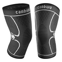 CAMBIVO 2 Pack Knee Brace, Knee Compression Sleeve Support for Men and Women, Running, Hiking, Arthritis, ACL, Meniscus Tear, Sports, Home Gym (Gray,X-Large)