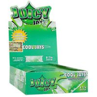 JUICY JAY'S Flavored Papers 32 Leaves 1 1/4 Menthol Cool Jays Flavor Pack of 24