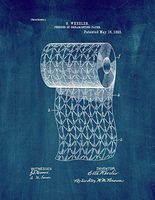 Toilet Paper Patent Print Midnight Blue (24" x 30") M13111