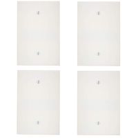Leviton 88114 002-000 1-Blank Oversized Wall Plate, 1 Gang, 5-1/4 in L X 3-1/2 in W 0.255 in T, Smooth, 4 Pack, White
