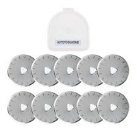 AUTOTOOLHOME 28mm Rotary Cutter Blades 10 Pack Replacement Blade Fabric Paper Cutting Sewing Patchwork Tool