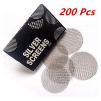 Efaster 100/200/300 Pcs Premium Useful Stainless Steel Multifunctional Hookah Water Pipe Metal Filters Smoke Gauze Pipes Screen Gauze for Tobacco Pipes Smoke Sticker (200 Pcs)