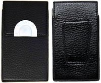 Genuine Leather Vintage Horseshoe Full Pack Cigarette Case with Belt Clip