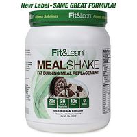 Fit & Lean Fat Burning Meal Replacement, Cookies & Cream, 1 lb