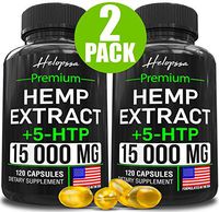 (2 Pack | 240 Pills) Hemp Oil Capsules 15 000MG of Pure Hemp Extract - Pain, Stress & Anxiety Relief - Natural Sleep & Mood Support - Made in The USA - Maximum Value - Rich in Omega 3, 6, 9