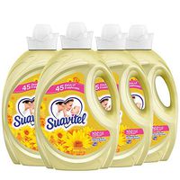 SUAVITEL Fabric Softener, Morning Sun, 102 Laundry Loads, Laundry Supplies, Long Lasting, Sensitive Skin Fabric Softener, Softens Clothes, Sheets and Towels,  135 Ounce Bottle (Pack of 4) (Model Number: 139372)