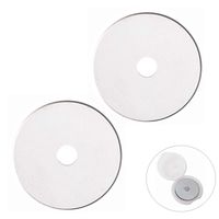 60mm Straight Rotary Replacement Blades fits Fiskars 193730-1004/Fiskars 01-005896/OLFA/DAFA/Dremel,Decorative Rotary Blades for Quilting,Scrapbooking,Leather,Vinyl etc (2pcs in a Pack)