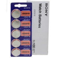 Sony CR2016 3 Volt Lithium Manganese Dioxide Batteries, Genuine Sony Blister Packaging (500 Pieces)