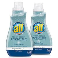 all Fresh Clean Essentials Laundry Detergent, Sulfate Free and Fragrance Free, 30 Fluid Ounces, 2 Count, 46 Total Loads