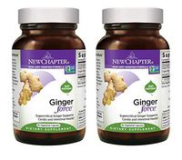 New Chapter Ginger Force Supercrtical Ginger Supports Cardio and Intestinal Health Dietary Supplement (60 Vegetarian Capsules) Pack of 2