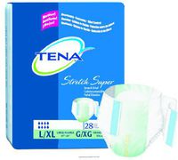 TENA Stretch Brief, Super Absorbency, Tena Stretch Super Brfs L-Xl, (1 PACK, 28 EACH)