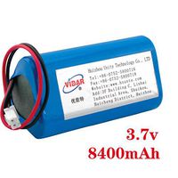 Rechargeable Lithium Ion Battery Pack - VIDAR 3.7V 8400mAh High Capacity Li-ion Battery Pack with JST PH2.54/2P Plug-in(Customizable) for Electronics,Toys,Lighting,Equipment