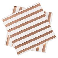 White and Rose Gold Everyday Paper Napkins 6.5'' 50 Counts 2-Ply Rose Gold Foil Napkins for Birthday Wedding Celebrations Weekend Party Bachelorette Baby Shower Bridal Shower Daily Use