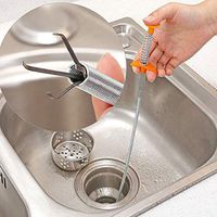 FLOGZONE Drain Clog Water Sink Cleaner Flexible Hand-Pinch pressable Sewer Picker
