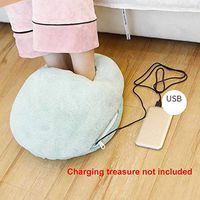 MAYiT Heated Feet Warmer, USB Soft Heating Shoes Insole Heater, Detachable Electric Foot Warmers Winter Slipper with 3 Levels of Temperature for Home Office