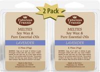 Lavender 2 Pack-2.5oz of 100% Pure & Natural Soy Candle Meltie/Tart/Melts Made with Lavender Essential Oils