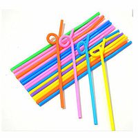 ISKYBOB Colorful Flexible Drinking Straws,Disposable Food-Safe Plastic Bendable Tubularis for Birthdays, Parties, Celebrations,Beach,bar 12inch(300Pcs)