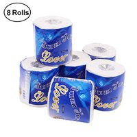 8 Rolls Toilet Paper 3 Layers Soft and Comfortable Toilet Tissue Cotton Roll Paper Skin-Friendly Household Towel Tissue for Home Kitchen Cafe Shop Restaurant