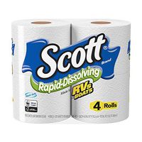 Scott Rapid-Dissolving Toilet Paper, 4 Rolls, Bath Tissue