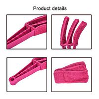 ❤Ywoow❤ 🍀 Set of Blinds Cleaning Brush (red + Green) 2Set Removable Hand Washable Microfibre Fabric Window Duster Window Cleaning