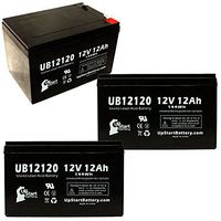 3-Pack UB12120 Universal Sealed Lead Acid Battery (12V, 12Ah, F1 Terminal, AGM, SLA) Replacement - Compatible with APC Smart-UPS 1000, Razor MX500 Dirt Rocket, MX650 Dirt Rocket, APC Back-UPS 650