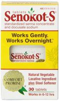 Senokot-S, Natural Vegetable Laxative Ingredient Plus Stool Softener, 120 Count